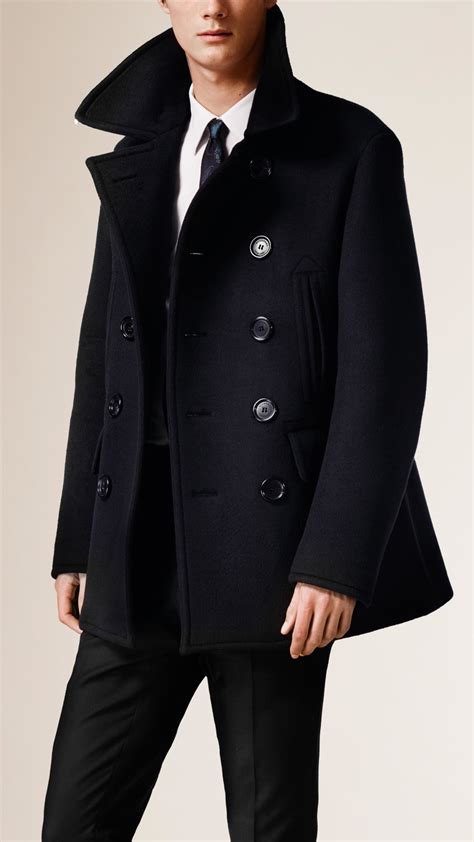 burberry pea coat mens